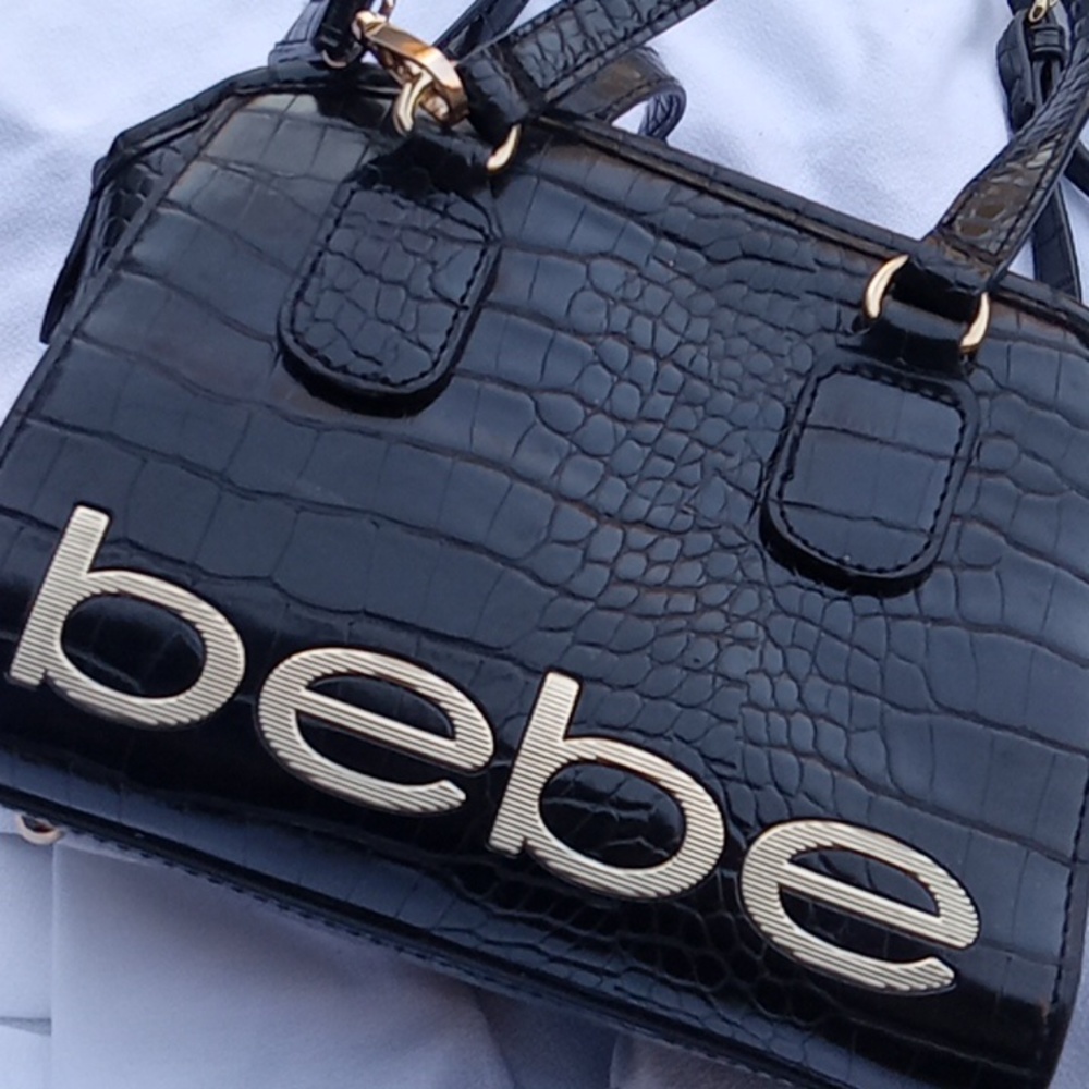 Snake print bebe mini bag